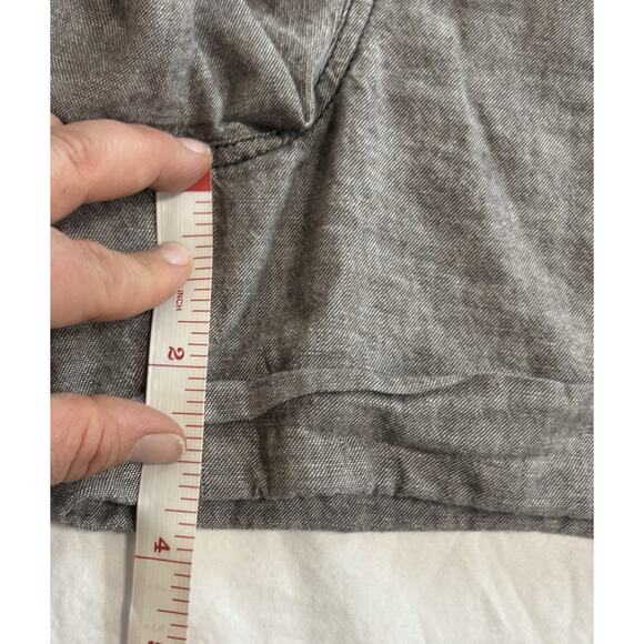 Anthropologie Hei Hei Marnie Sz S Shorts Gray Linen Pull On Cuffed Resort Beach - Picture 8 of 8